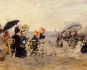 尤金 布丹 : Trouville, Beach Scene
